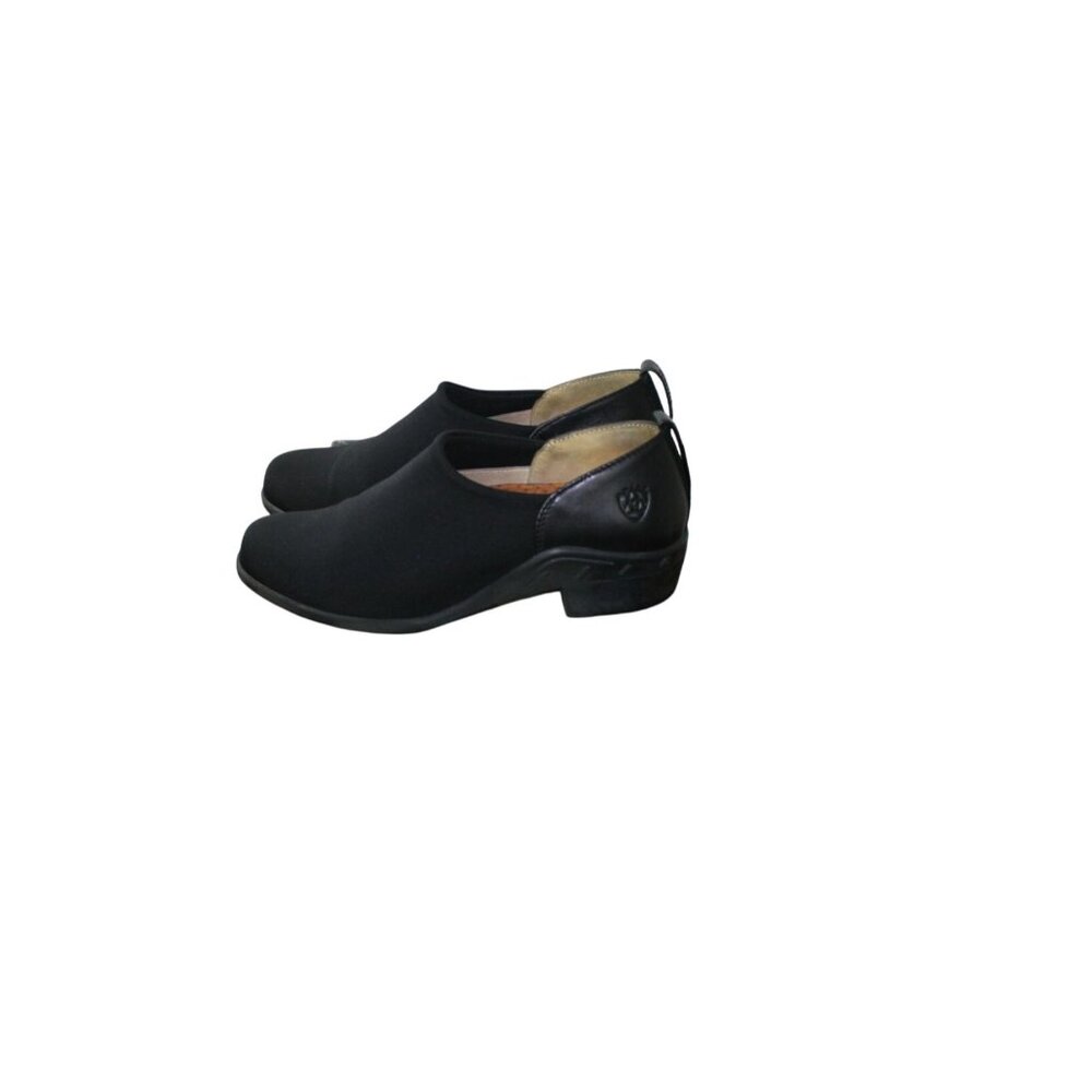 Ariat Womens Black Slip-On Shoes With Leather Trim & Low Heel USA Size 7 - Picture 4 of 11